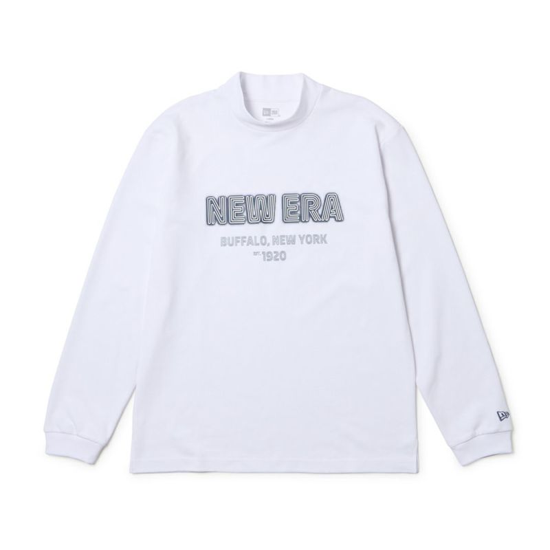 ニューエラ NEW ERA メンズ メンズ [ゴルフ]  長袖 ミッドネック パフォーマンス Tシャツ Neon Logo ホワイト ERMA5G9 詳細1