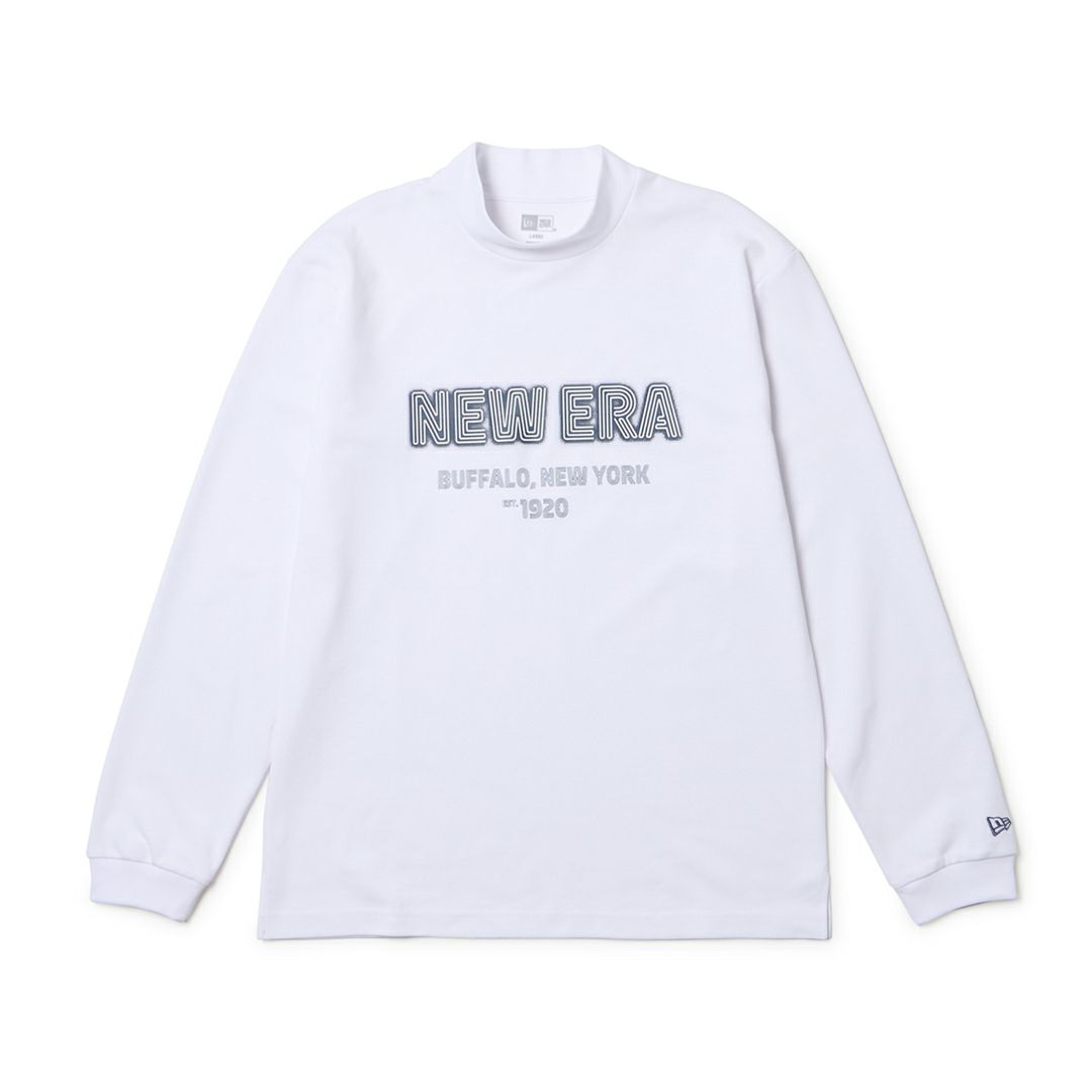 ニューエラ NEW ERA メンズ メンズ [ゴルフ]  長袖 ミッドネック パフォーマンス Tシャツ Neon Logo ホワイト ERMA5G9 詳細1