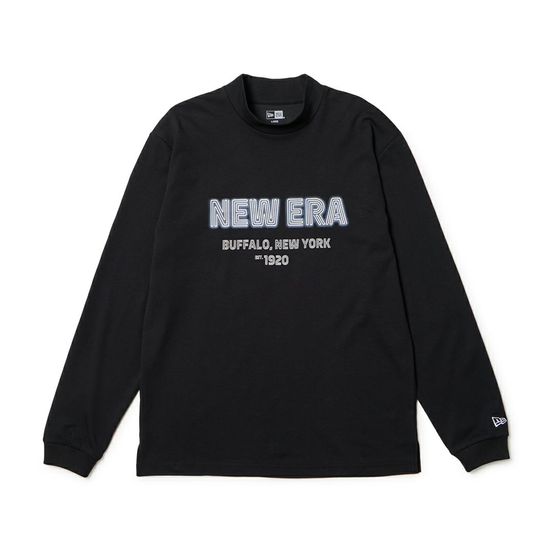 ニューエラ NEW ERA メンズ メンズ [ゴルフ]  長袖 ミッドネック パフォーマンス Tシャツ Neon Logo ブラック ERMA5GA 詳細1