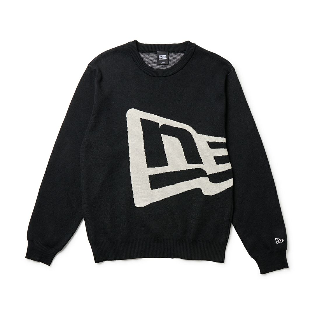 ニューエラ NEW ERA メンズ メンズ [ゴルフ]  ニットセーター フラッグロゴ ブラック ERMA5GT 詳細1