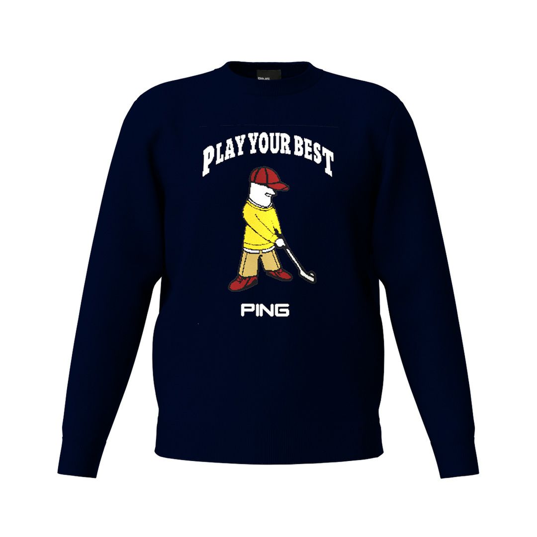 30％OFF】[ピンアパレル]【PING APPAREL】Mr.PINGジャカードクルー
