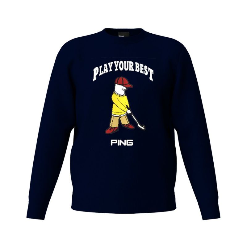PINGAPPAREL メンズ セーター ニット ネイビー