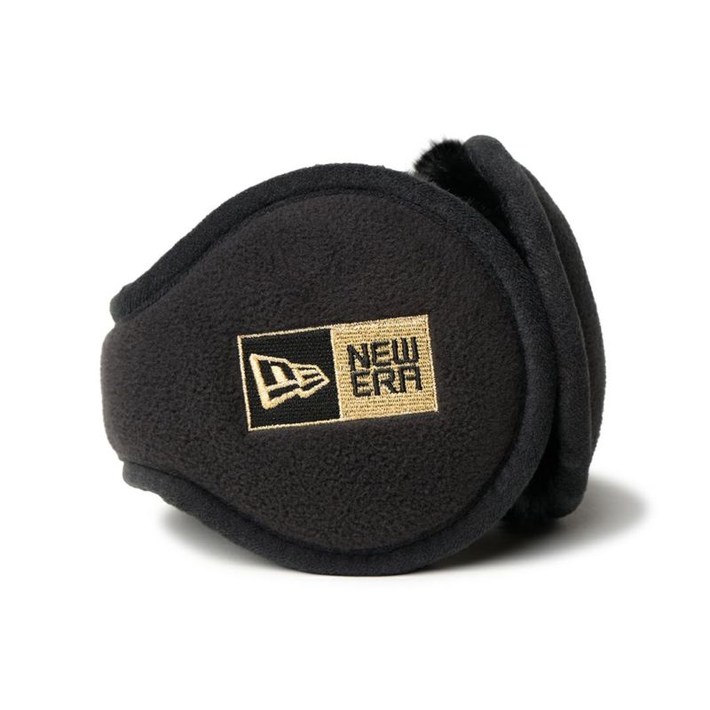 ニューエラ NEW ERA メンズ レディース ユニセックス イヤーマフ フリース ボックスロゴ ブラック/ゴールド ERMG5C4F 詳細2