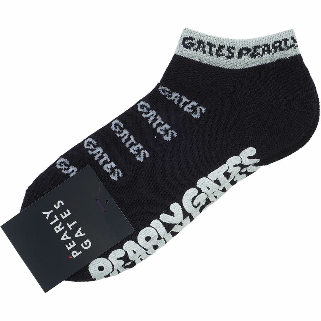 パーリーゲイツ PEARLY GATES レディース ロゴボーダーアンクルソックス PAMG5BZF ディープブルー