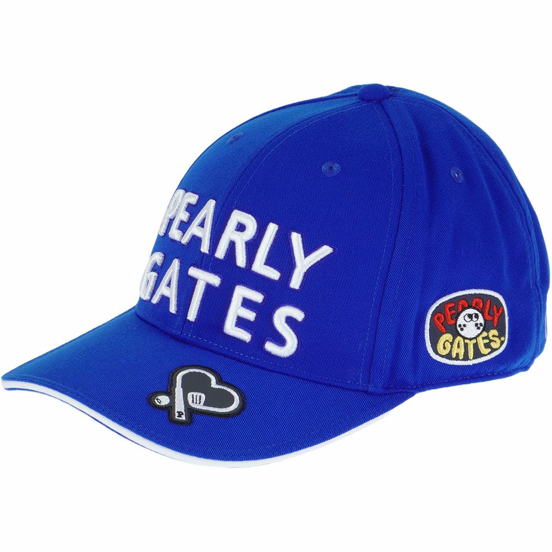 パーリーゲイツ PEARLY GATES メンズ レディース ユニセックス 2段ロゴリサイクルツイルBASICキャップ PAMG5CEF ブルー