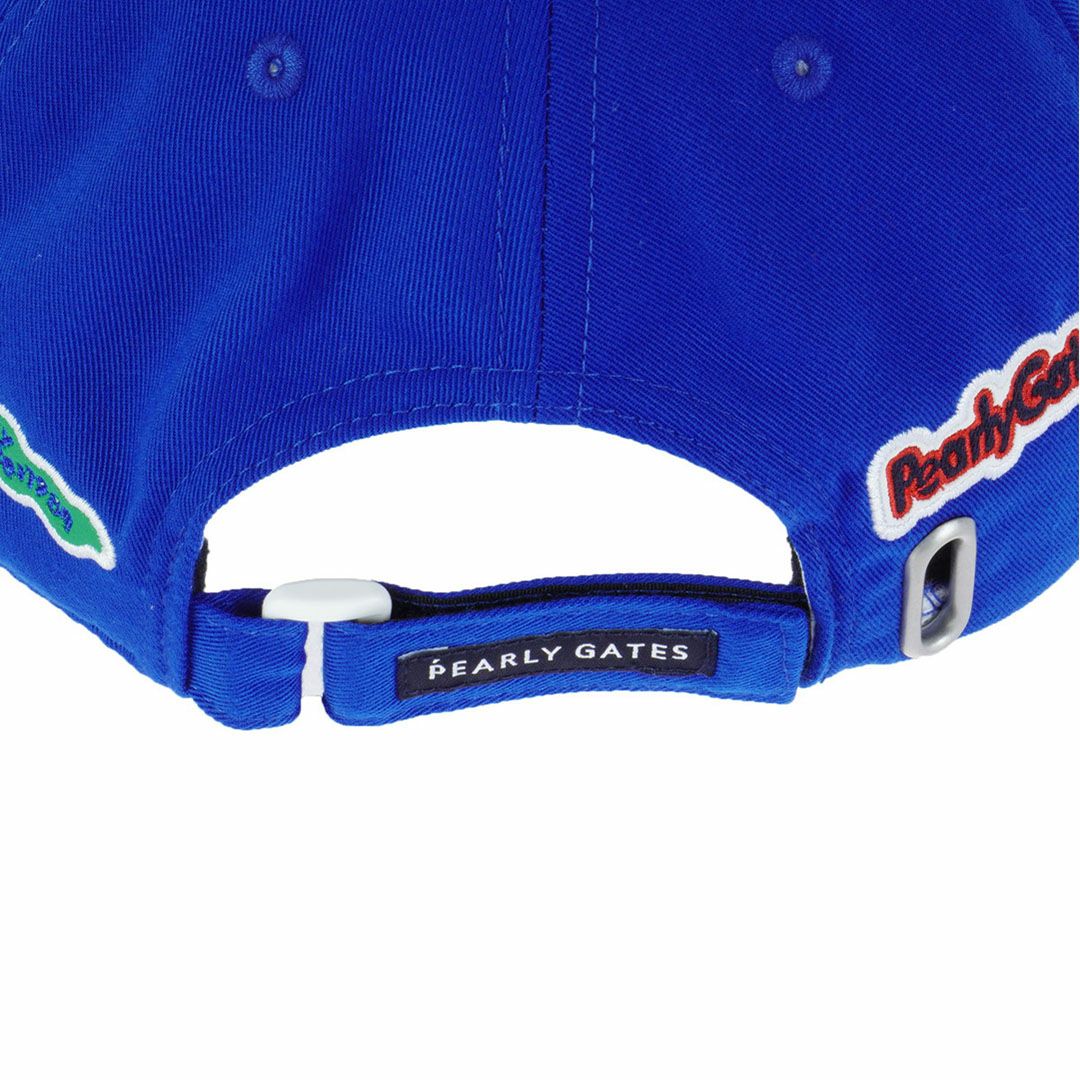 パーリーゲイツ PEARLY GATES メンズ レディース ユニセックス 2段ロゴリサイクルツイルBASICキャップ PAMG5CEF ブルー