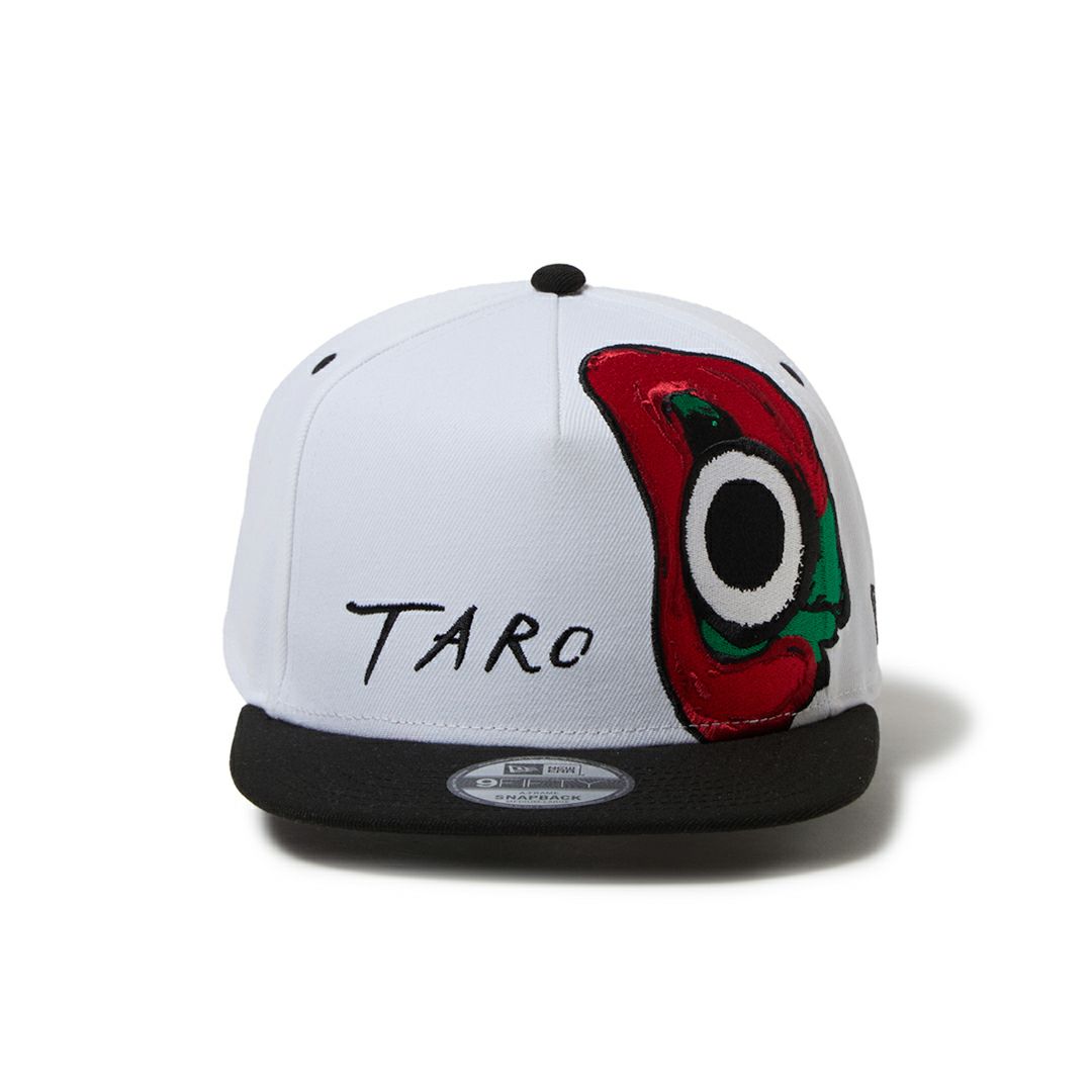 ニューエラ NEW ERA メンズ メンズ [ゴルフ] 9FIFTY A-Frame TARO OKAMOTO 岡本太郎 にらめっこ ホワイト/ブラック ERMZ544C 詳細1