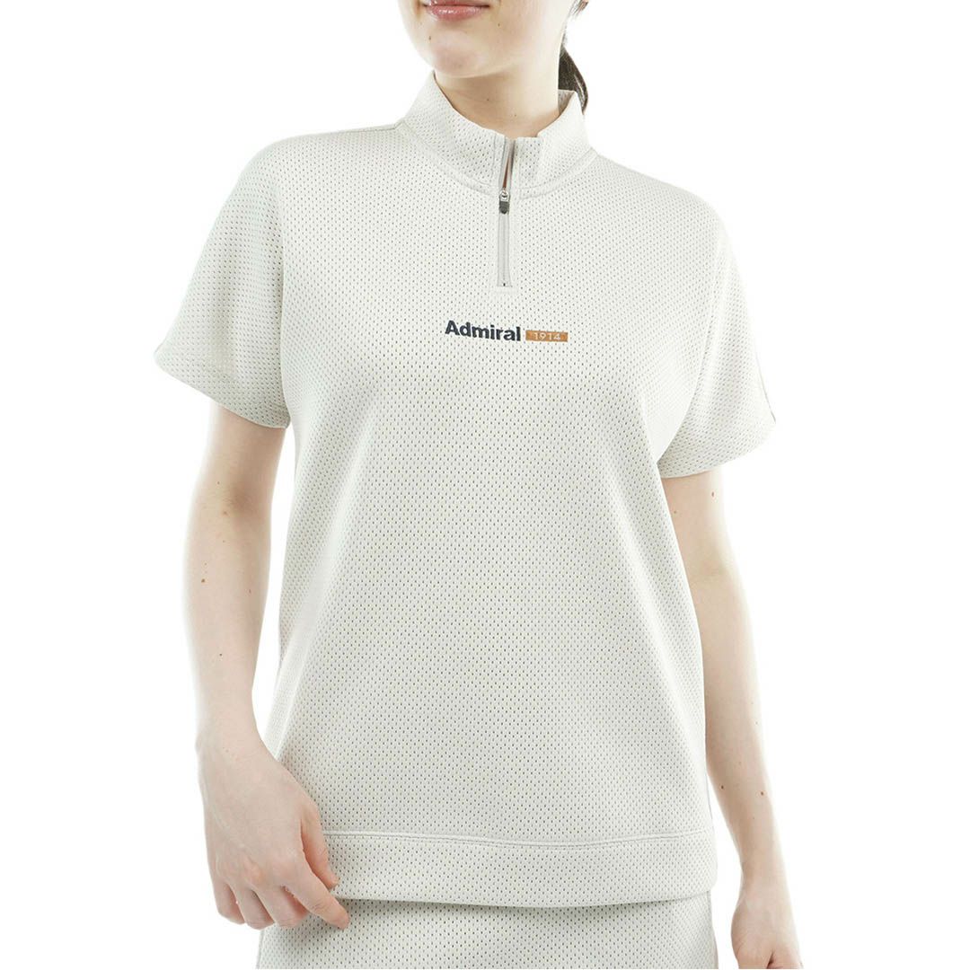 AdmiralGOLF アドミラルゴルフ レディース ゴルフウェア 半袖プルオーバー アイボリー 詳細1