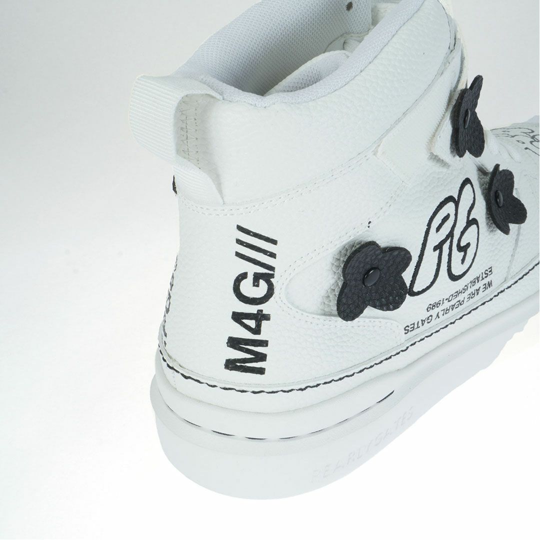 PEARLY GATES グレー ハイカットシューズ 89 26.5 PEARLY GATES｜ロゴ×花柄ハイカットシューズ (LADIES) | Rakuten