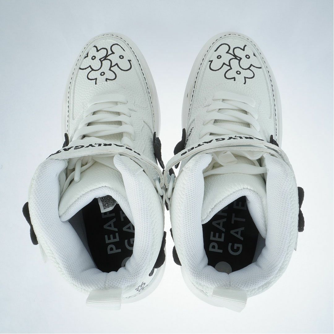 PEARLY GATES グレー ハイカットシューズ 89 26.5 PEARLY GATES｜ロゴ×花柄ハイカットシューズ (LADIES) | Rakuten