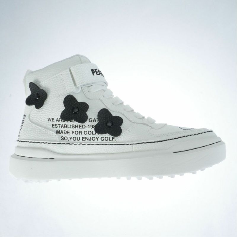 PEARLY GATES 24ハイカットスニーカー ホワイト PEARLY GATES｜ロゴ×花柄ハイカットシューズ (LADIES) | Rakuten