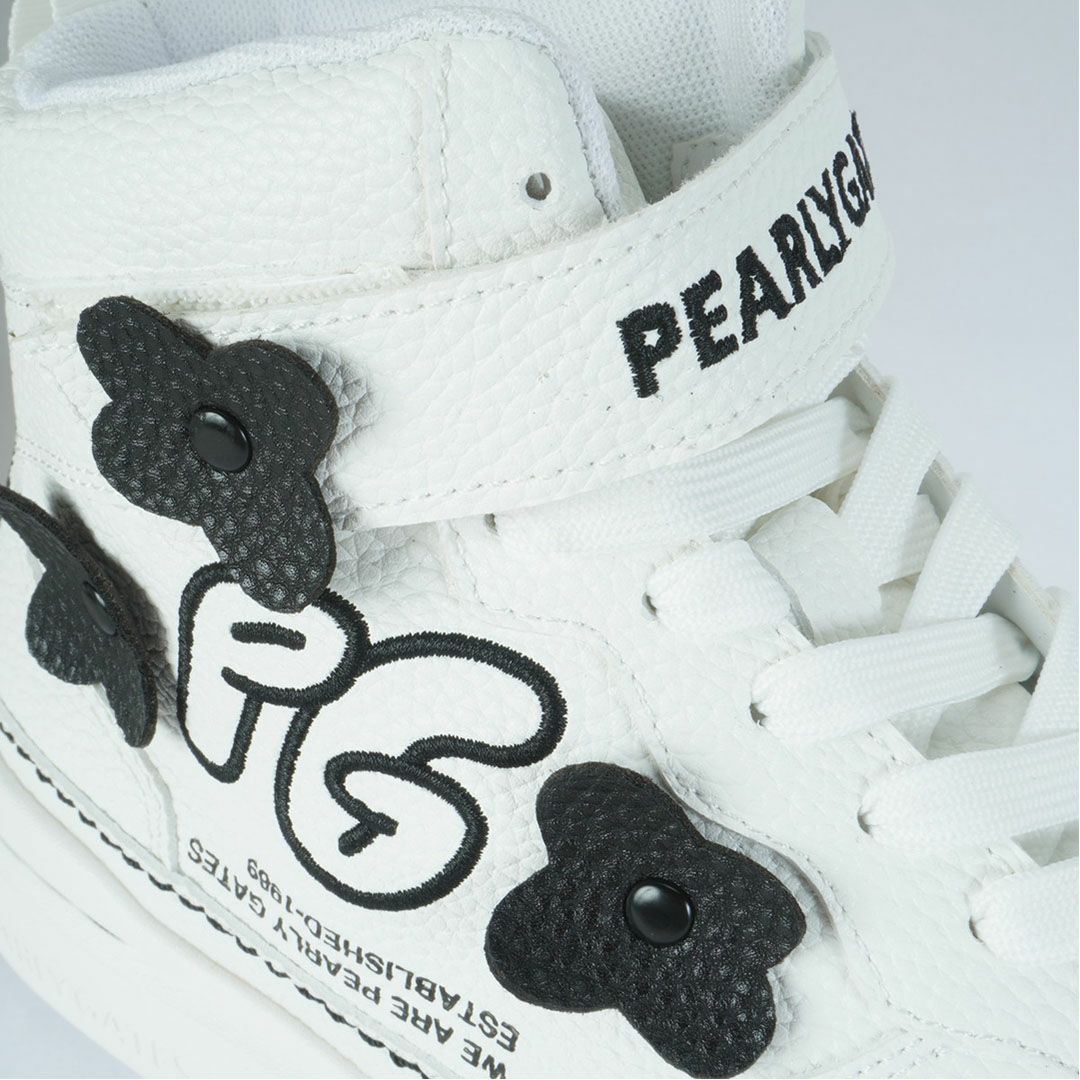 パーリーゲイツ PEARLY GATES レディース ロゴ×花柄ハイカットシューズ 053-5292102 パールホワイト