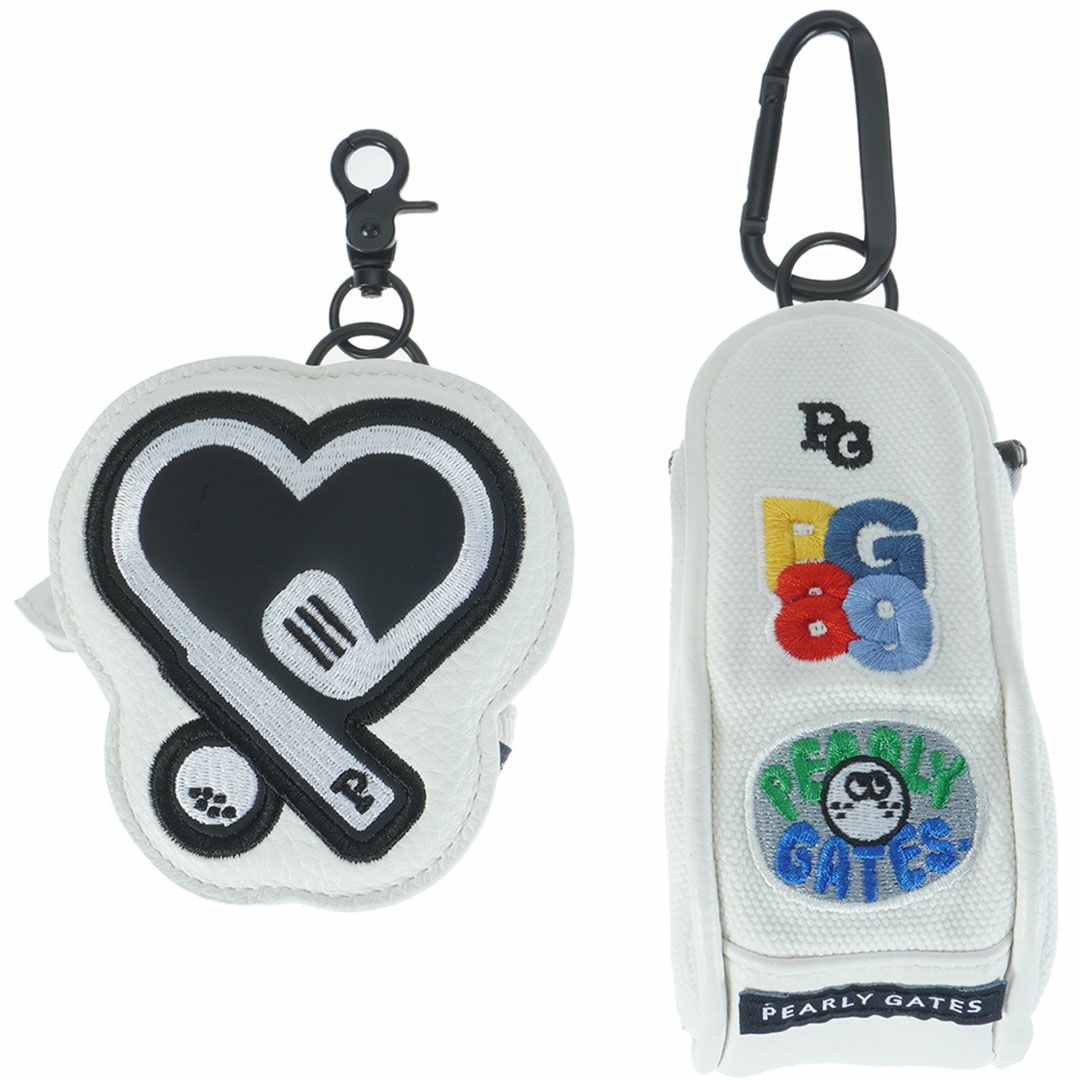 パーリーゲイツ PEARLY GATES ロゴワッペンボールポーチ PAMG5BJF ホワイト