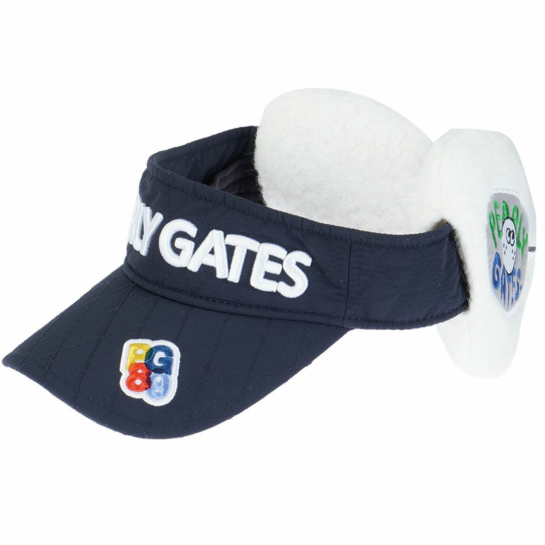 パーリーゲイツ PEARLY GATES メンズ レディース ユニセックス キルティング2WAYバイザー PAMG5C9F ネイビー