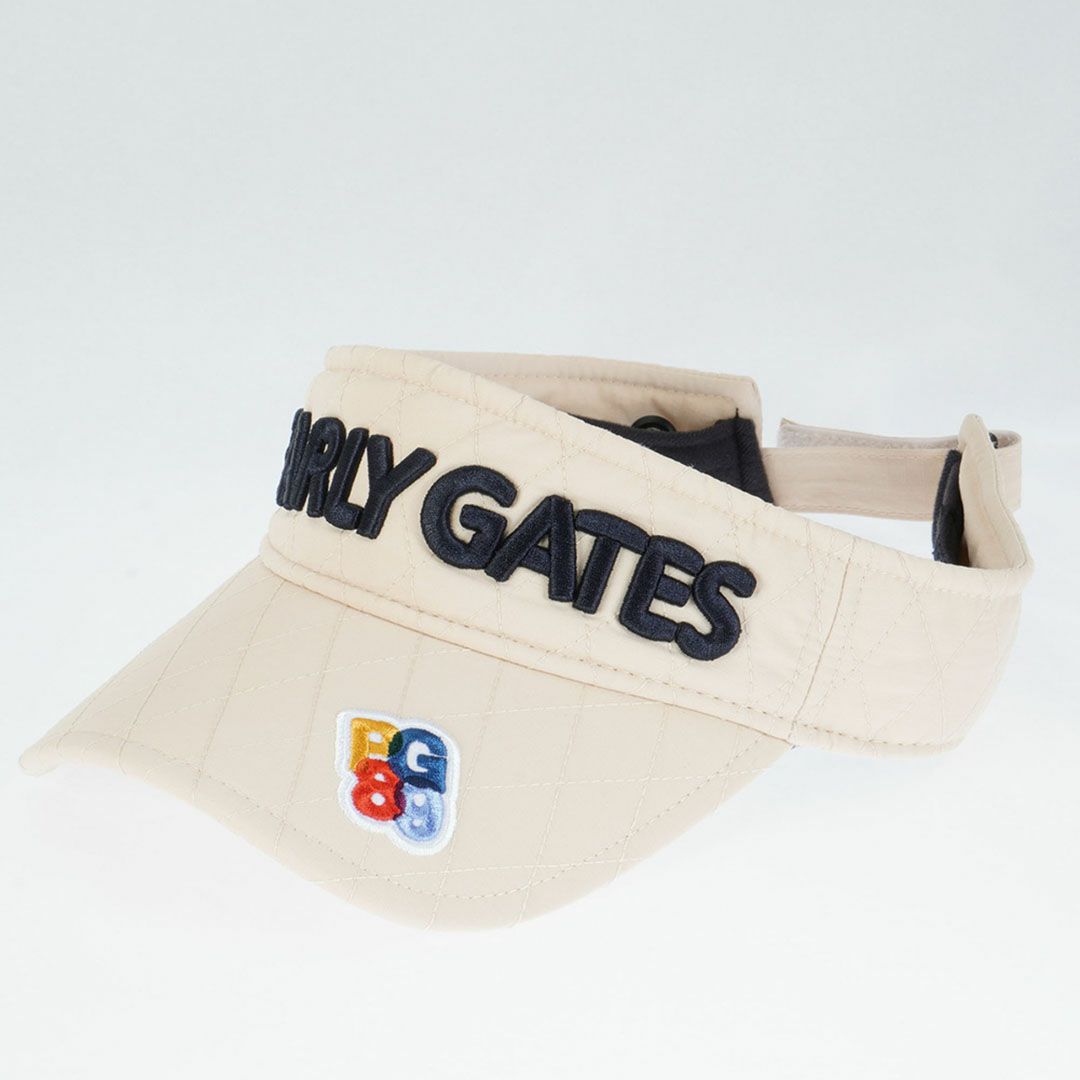 パーリーゲイツ PEARLY GATES メンズ レディース ユニセックス キルティング2WAYバイザー PAMG5C9F ベージュ