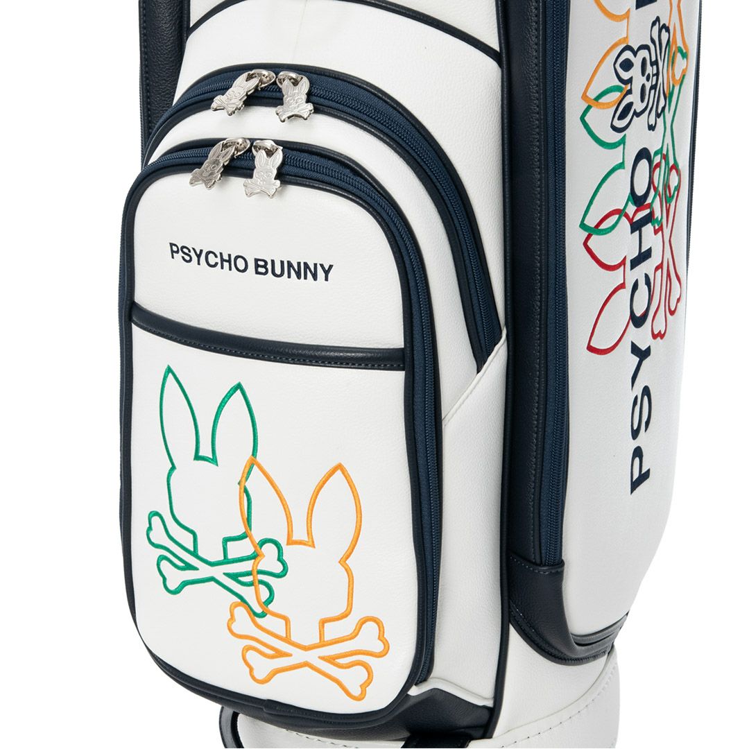 PsychoBunny ユニセックス メンズ レディース スタンドキャディバッグ ホワイト 詳細6