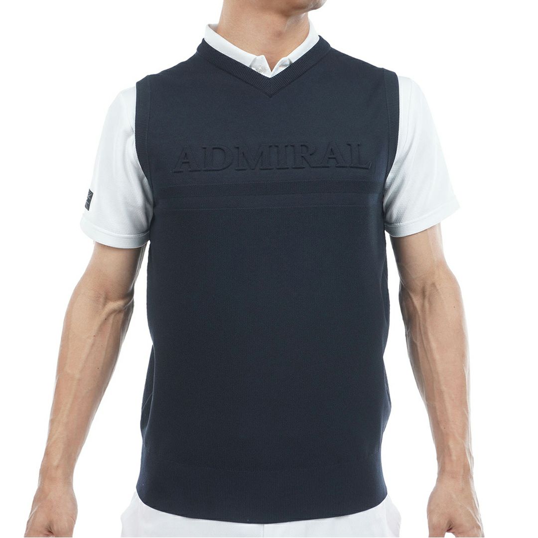 AdmiralGOLF アドミラルゴルフ メンズ ゴルフウェア ニットベストネイビー 詳細1