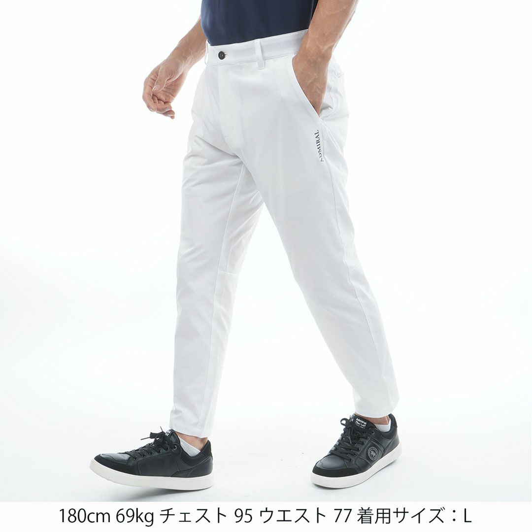 AdmiralGOLF アドミラルゴルフ メンズ ゴルフウェア アンクルパンツ ホワイト 詳細2