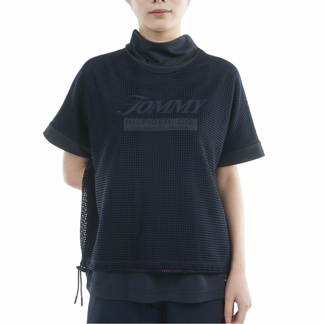 TommyHilfigerGolf トミーヒルフィガーゴルフ レディース モックネックシャツ ネイビー 詳細1