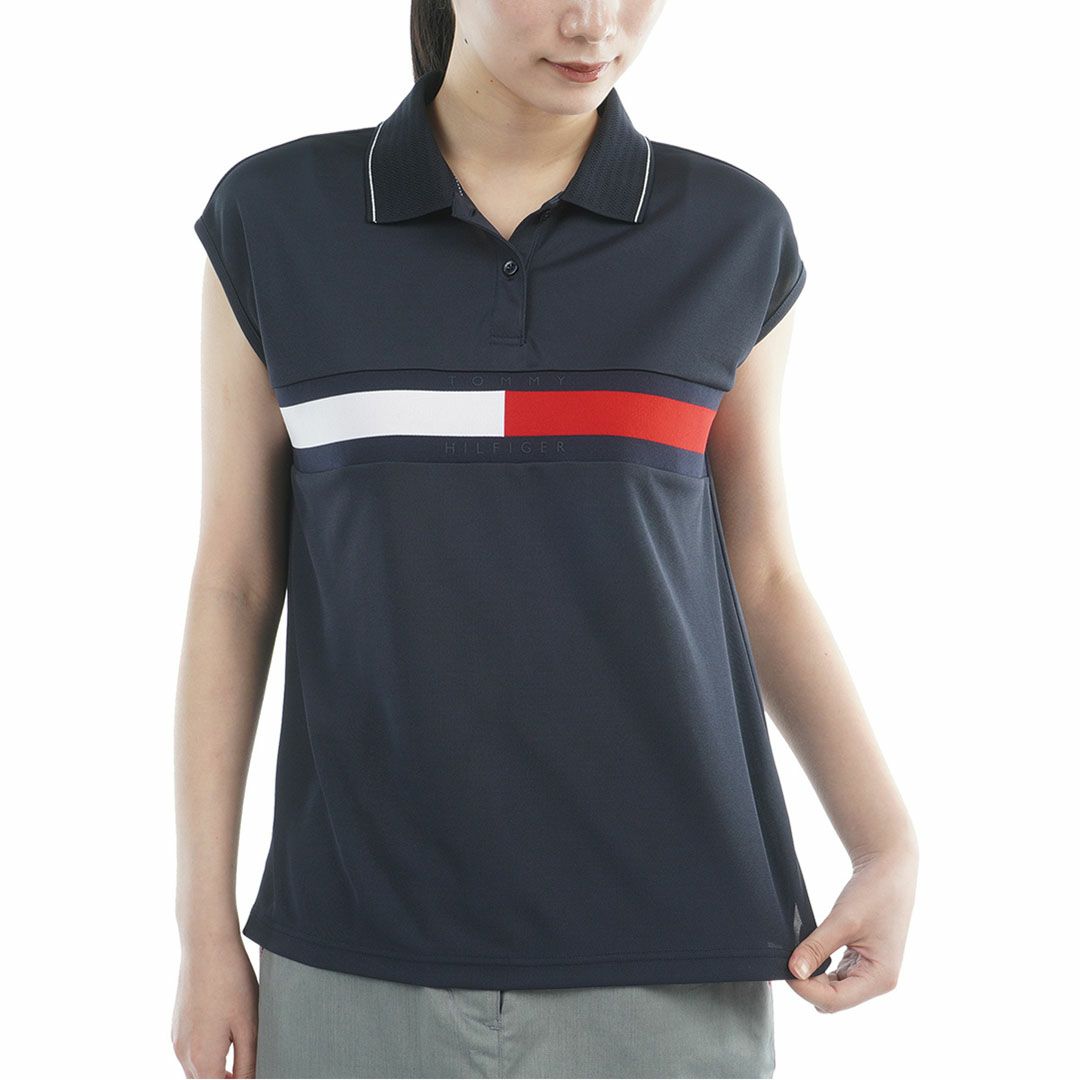 TommyHilfigerGolf トミーヒルフィガーゴルフ レディース ポロシャツ 半袖 ネイビー 詳細1
