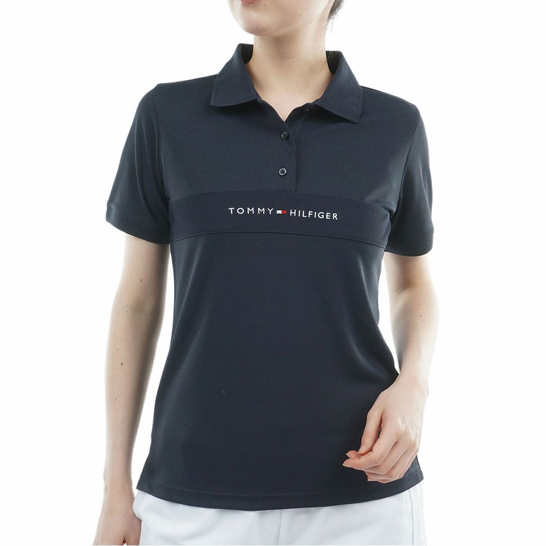 TommyHilfigerGolf トミーヒルフィガーゴルフ レディース ポロシャツ 半袖 ネイビー 詳細1